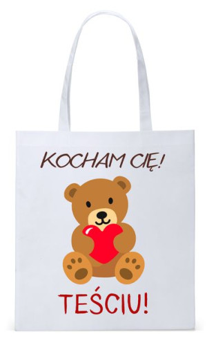 Dla Teścia Taty Prezent Torba Eco Biała Shopper