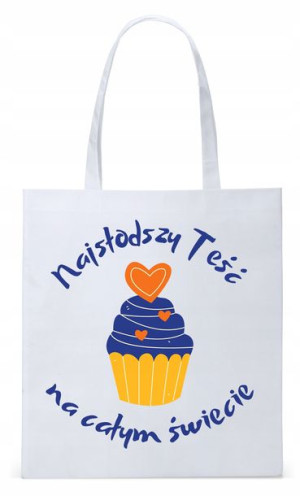 Dla Teścia Taty Prezent Torba Eco Biała Shopper