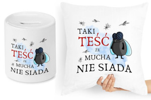 Dla Teścia Zestaw Poduszka + Skarbonka Prezent