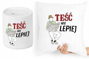 Dla Teścia Zestaw Poduszka + Skarbonka Prezent
