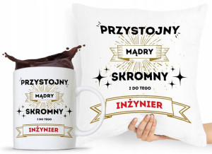 Dla Inżyniera Zestaw Poduszka + Kubek Prezent