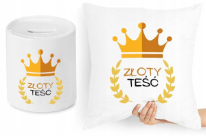 Dla Teścia Zestaw Poduszka + Skarbonka Prezent
