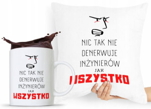 Dla Inżyniera Zestaw Poduszka + Kubek Prezent
