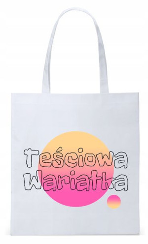 Dla Teściowej Mamy Prezent Torba Eco Biała Shopper