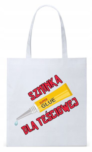 Dla Teściowej Mamy Prezent Torba Eco Biała Shopper