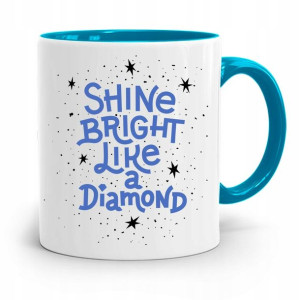 Dla Jubilera Kubek Błękitny Shine Bright Prezent