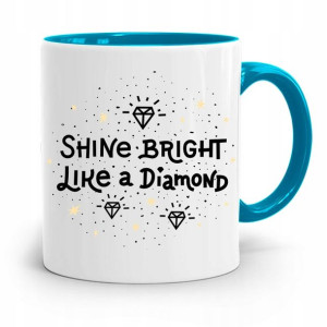 Dla Jubilera Kubek Błękitny Shine Bright Prezent