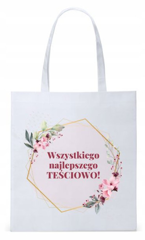 Dla Teściowej Mamy Prezent Torba Eco Biała Shopper