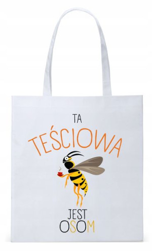 Dla Teściowej Mamy Prezent Torba Eco Biała Shopper