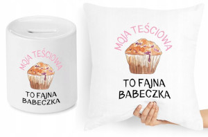 Dla Teściowej Zestaw Poduszka + Skarbonka Prezent