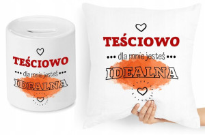 Dla Teściowej Zestaw Poduszka + Skarbonka Prezent