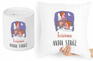 Dla Teściowej Zestaw Poduszka + Skarbonka Prezent