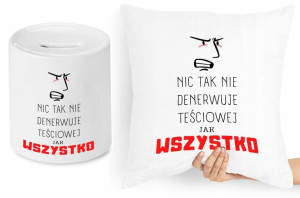 Dla Teściowej Zestaw Poduszka + Skarbonka Prezent