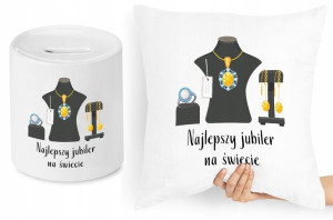 Dla Jubilera Zestaw Poduszka + Skarbonka Prezent