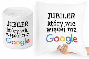 Dla Jubilera Zestaw Poduszka + Skarbonka Prezent