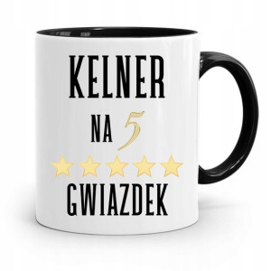 Dla Kelnera Kubek Czarny Kelner Na 5 Gwiazdek