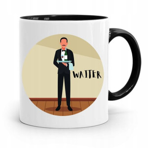 Dla Kelnera Kubek Czarny Waiter Prezent