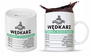 Zestaw Dla Wędkarza Rybaka Kubek + Skarbonka