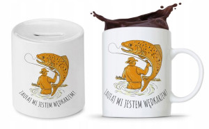 Zestaw Dla Wędkarza Rybaka Kubek + Skarbonka
