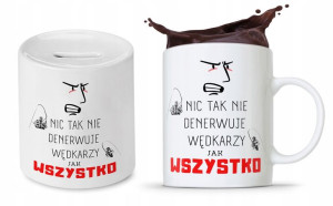 Zestaw Dla Wędkarza Rybaka Kubek + Skarbonka