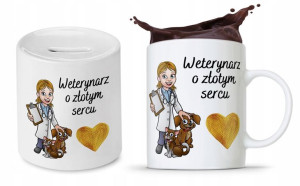 Zestaw Dla Weterynarza Prezent Kubek + Skarbonka