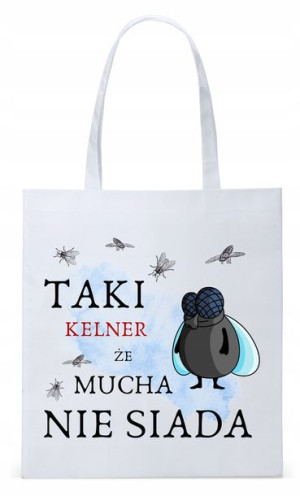 Dla Kelnera Na Prezent Torba Eco Biała Shopper