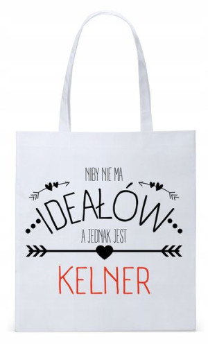 Dla Kelnera Na Prezent Torba Eco Biała Shopper