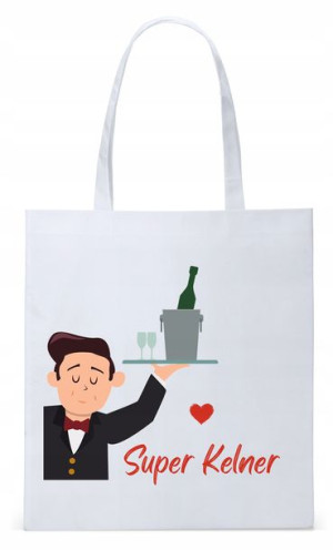 Dla Kelnera Na Prezent Torba Eco Biała Shopper