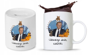 Zestaw Donald Tusk Platforma Po Kubek + Skarbonka