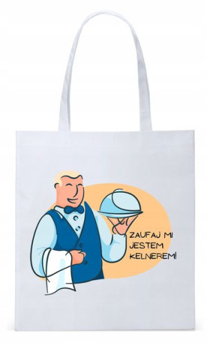 Dla Kelnera Na Prezent Torba Eco Biała Shopper