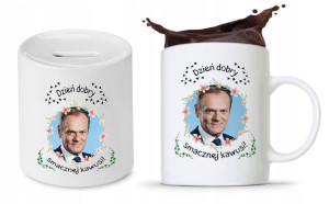 Zestaw Donald Tusk Platforma Po Kubek + Skarbonka