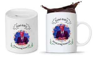 Zestaw Donald Tusk Platforma Po Kubek + Skarbonka