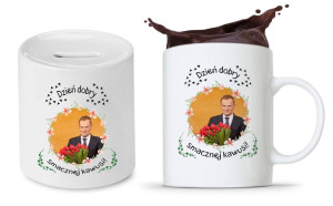 Zestaw Donald Tusk Platforma Po Kubek + Skarbonka