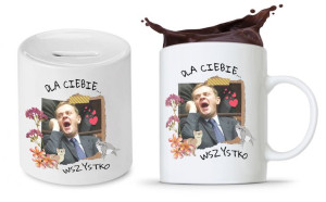 Zestaw Donald Tusk Platforma Po Kubek + Skarbonka