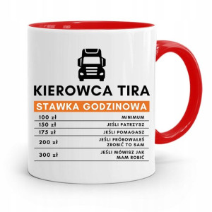 Dla Tirowca Kierowcy Tira Kubek Czerwony Prezent