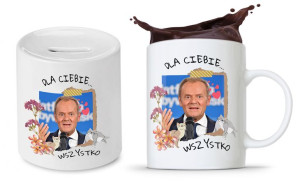 Zestaw Donald Tusk Platforma Po Kubek + Skarbonka