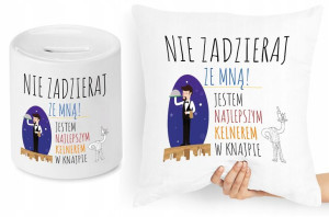 Dla Kelnera Zestaw Poduszka + Skarbonka Prezent