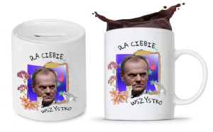 Zestaw Donald Tusk Platforma Po Kubek + Skarbonka