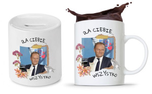 Zestaw Donald Tusk Platforma Po Kubek + Skarbonka