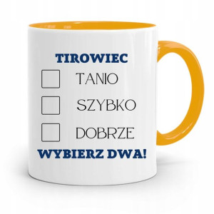 Dla Tirowca Kierowcy Tira Kubek Żółty Na Prezent