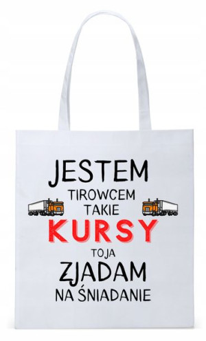 Dla Tirowca Prezent Torba Biała Eco Shopper