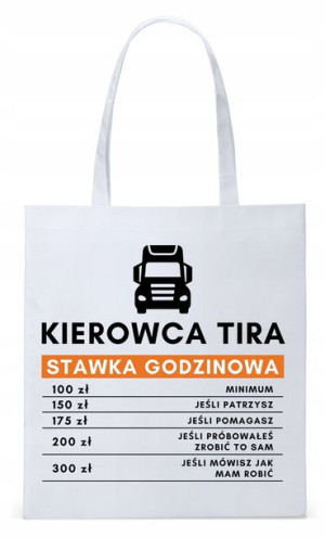 Dla Tirowca Prezent Torba Biała Eco Shopper