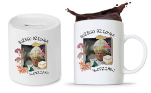 Zestaw Jan Paweł Papaj Prezent Kubek + Skarbonka