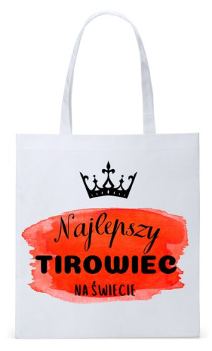 Dla Tirowca Prezent Torba Biała Eco Shopper