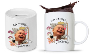 Zestaw Jarosław Kaczyński Pis Kubek + Skarbonka