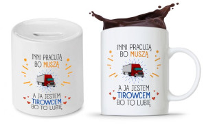 Dla Tirowca Prezent Zestaw Skarbonka + Kubek