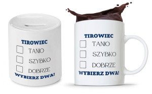 Dla Tirowca Prezent Zestaw Skarbonka + Kubek