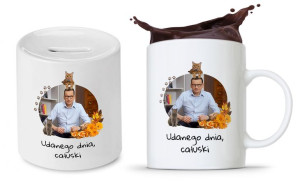 Zestaw Mateusz Morawiecki Pis Kubek + Skarbonka