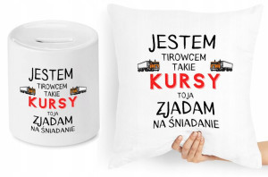Dla Tirowca Zestaw Poduszka + Skarbonka Prezent