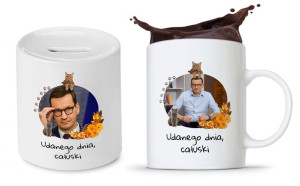 Zestaw Mateusz Morawiecki Pis Kubek + Skarbonka